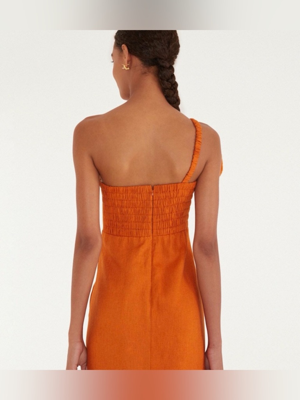 FARM Rio | Orange Flower Euroflax™ Premium 100% Linen Mini Dress | M - Picture 7 of 13